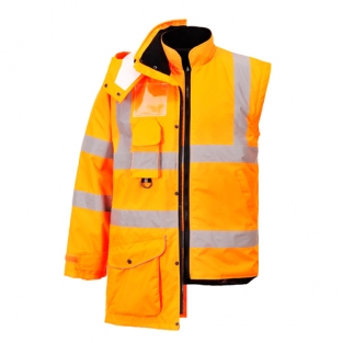 Hi-Vis 7-in-1 Verkeersjack, GO/RT