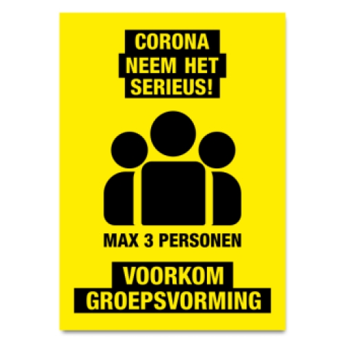 Poster Corona neemt het serieus